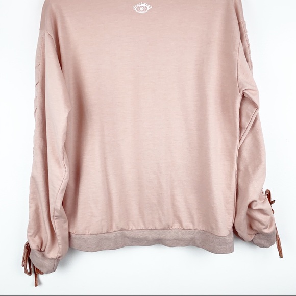 Stay at Home Posher Scrunch Sleeve Sweatshirt - Picture 7 of 7